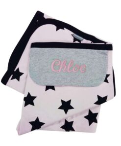 Black stars personalized blanket