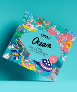 OMY Giant Poster & Stickers - Ocean
